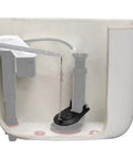 54BP 2 Inch Toilet Tank Flapper Replacement Seal for Running or Leaking Toilets shown in tank installation