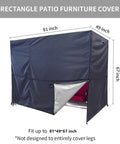 Triple Seater Hammock Swing Cover For Outdoor Use Waterproof And UV Resistant All Weather Shield 81x49x67 Inches 210D Oxford Fabric