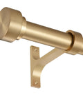 Adjustable 16 To 56 Inch Curtain Rod Set With 1 Inch Diameter Telescoping Splicing Structure Beefy Heavy Duty Pole In Warm Gold Finish