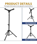 Foldable Drum Rack And Alloy Dumbbell Stand With Snare Practice Pad Tough Storage Shelf Setup For Sick Beats Or Pumping Iron, adjustable height 68-99cm.