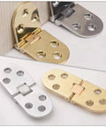 4 Pack Zinc Alloy Sewing Machine Table Hinges, 180 Degree Folding Drop Leaf Hinges, gold and silver finish on smooth surface