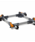 Heavy duty mobile base for power tools with swivel casters, adjustable size, 1500 lb capacity, for easy movement of table saws.
