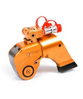 TopShelf Hydraulic Torque Wrench Manual Adjustable Driving Type With Precision Machined Core And Legit 360 Degree Swivel Fittings For Knockout Heavy Duty Torque Work, gold color, industrial use.