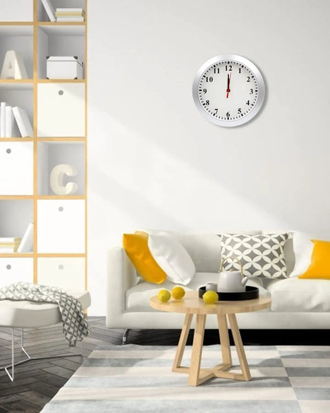 Living room with 1080P Indoor Security Wall Clock Camera With Motion Detection Hidden Nanny Cam For Home Office No WiFi No Audio Spy Clock on wall