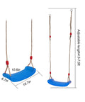 Kids Outdoor Swing Seat With Extra Thick Rope And Adjustable Height From Fifty Five To Seventy One Inches