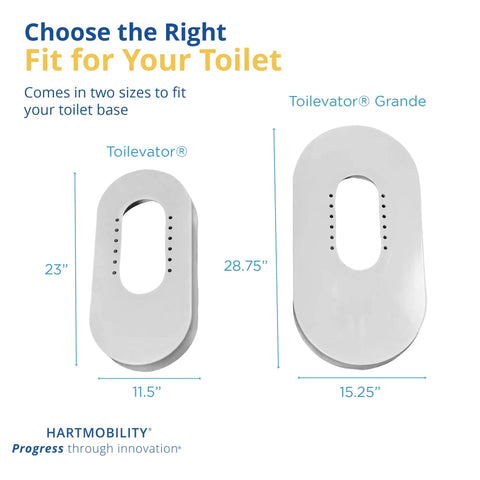 Two sizes of toilet riser bases for 3.5 Inch High Toilet Riser Base For Handicap And Elderly, Extra Tall Toilet Seat Elevator support.