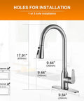 Touch Activated Kitchen Faucet With Pull Down Sprayer Hands Free Sensor Sink Tap In Brushed Nickel Stainless Steel installation guide