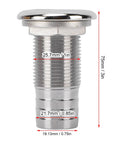 316 Stainless Steel Boat Thru Hull Fitting Hose Barb Connector For Marine Inlet And Outlet Ideal For Yachts And Boats Bilge Drain