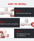 10 Pack Straight Up Heavy Duty Silicone Swivel Seals Replacing 16435 For RV Freshwater Lines Using 1/2 Inch PEX Valve Washers To Nail Every Leak For A No Sweat Shower Fix With Top Shelf Durability installation steps of silicone gasket on plumbing