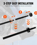 Gimbal bearing alignment and install kit components: three black shafts and a ring for marine engines