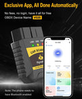 OBD2 Bluetooth Diagnostic Scanner for iPhone and Android Real Time Vehicle Health Check Clear Error Codes OBDII Code Reader