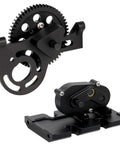 One Tenth RC Crawler Transmission With Thirty Percent Overdrive Transfer Case Forward Motor Mount Delrin Spur Gear Aluminum Alloy Upgrade For Axial SCX10 II Element Enduro LCG Chassis Cheater Rigs And DIY Projects.