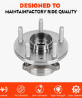 Front view of wheel hub bearing assembly 512460 with 38-spline, 5-lug, 5.74-inch flange for Explorer 2011-2018 and Police Interceptor Utility 2013-2019.