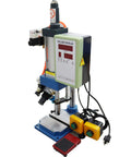 Desktop Pneumatic Punch Press Machine With 110V Power And 440 Lb And 200 Kg Of Force, Digital Display Controller, 0.6 Inch Die Hole