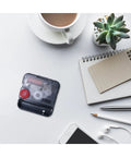 12888 Quartz Clock Movement Replacement Kit with no fuss easy install and swing mute on a desk with coffee and notebook