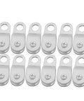 Swivel Rope Pulley Block With Bearing For 6mm Rope Cable Pulley Roller Guide For Lifting And Load Handling Portable Lightweight Cable Winch System For Indoor Outdoor Projects Quiet Smooth Operation Pro Grade Build, 12 white metal blocks