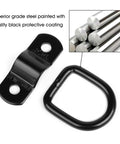 Beefy Heavy Duty D Ring Tie Down Anchors And Hooks For Trailer, Truck Bed, Camper And Pickup - Surface Mount, Steel Close-Up