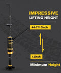 Portable Hydraulic Recovery Jack With Lift Mate For Off Road 4x4 SUVs, ATVs, And UTVs, 19,400 lb lifting capacity, black and yellow body.