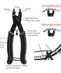 All In One Bike Chain Breaker Tool Set For 1 To 12 Speed Chains Includes Chain Pliers And Wear Indicator, pliers view