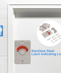 Latch Indicating Lock Stainless Steel Door Lock With Vacancy Indicator for public restrooms bathroom partition engaged sign