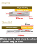 Badass Heavy Duty Steel Drawer Slides With Smooth As Butter Soft Close Glide For Extendable Desk Cabinet Hardware dimensions diagram