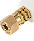 Close-up of a brass fitting on an Automotive Spot Welding Torch For Cars, Small Welder For Dent Repair And Metal Restoration tool.