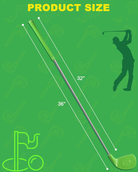 Backyard Golf Game Set For Adults, 2 Portable 36 Inch Clubs With Oversized Plastic Heads, Perfect For Yard Beach Park Parties