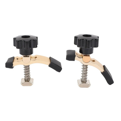 Heavy Duty 2Pcs T Track Hold Down Clamps With Quick Release Knobs For CNC Router And Engraving Machine, durable aluminum, secure grip design.