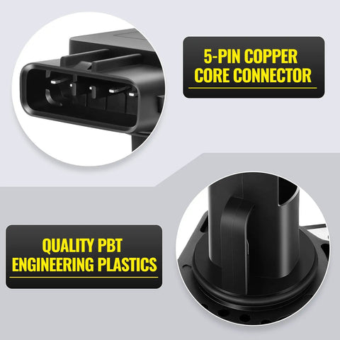 5-pin copper core connector on Drop In OEM Equivalent MAF Sensor Replacement For Mazda Toyota Lexus And Scion Direct Fit Mass Air Flow Meter With Precise Airflow Readings For Better Fuel Mixture And Engine Performance Bang For Buck Value