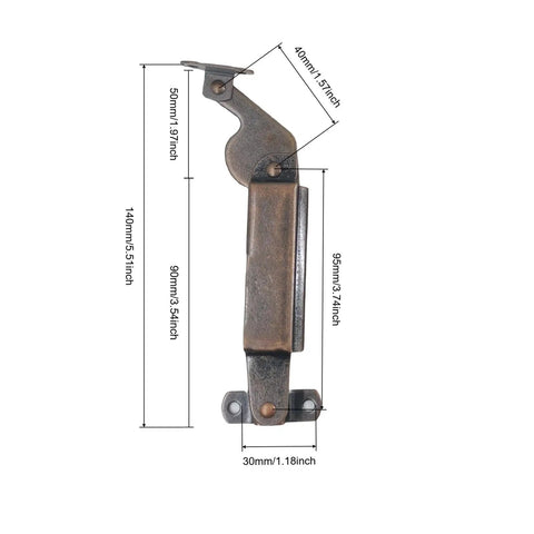 Top Tier Self Balancing Lid Support Hinges Smooth Anti Slam Spring Loaders Dark Bronze Cabinet Box Stays with measurements