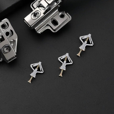 Heavy Duty Drywall Anchors Kit With Butterfly Hollow Wall Anchors And Screws on black surface