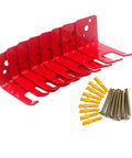 8 Pack Fire Extinguisher Mounts And Brackets For 10 Lb Units, red heavy duty iron wall hanger holders with screws and anchors