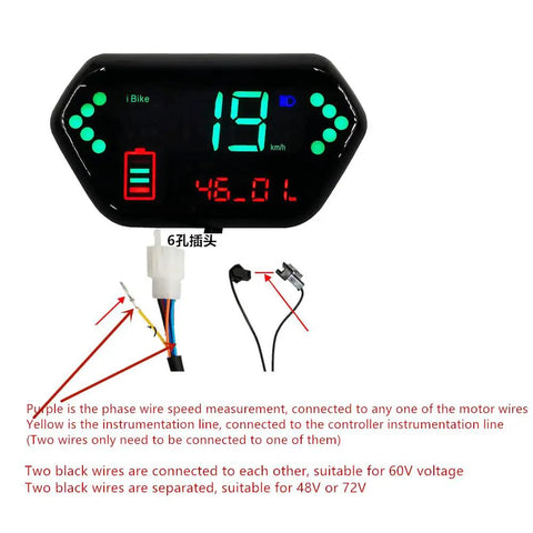 Multi Voltage 48V 60V 72V Electric Scooter And Bike Controller With LCD Display Durable DC Motor Controller For E Bikes And Scooters Built In Readout For Battery Level Speed And Diagnostics