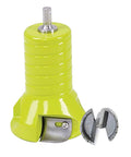 Built Tough 3 Piece Die Cast Aluminum Tenon Cutter Set With 1.5 And 2 Inch Sizes And Matching Forstner Bits, lime green attachment detail.