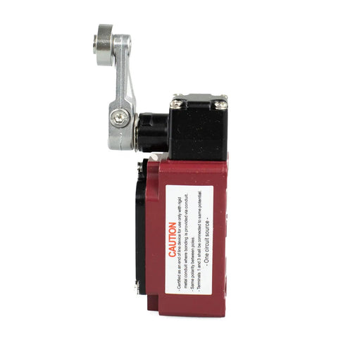 Side view of Heavy Duty High Temperature Limit Switch With Roller Lever 1NO 1NC Contacts 5A 220VAC Auto Reset IP66 Sealed Micro Switch