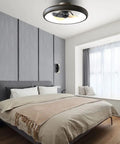 Ceiling Fan With Lights Dimmable LED Lighting Remote Control Timing Reversible Five Invisible Blades Semi Flush Mount