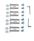 Inline Skate Replacement Wheel Axles Repair Kit with 6mm shafts, 30mm and 36mm lengths, screws, washers, and hex wrenches for rollerblades.