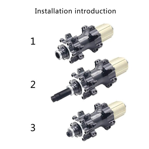 Installation steps for Rear Thru Axle To 9mm Quick Release Hub Skewer Adapter For 12mm Rear Hubs Converts 12mm To 9mm QR On Mountain And Road Bikes Easy Install Fits 135 By 12