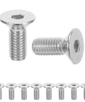 Flat Head Hex Socket Screws Full Thread M8x60mm Stainless Steel 10 Pack for pro furniture assembly, flush surface visible