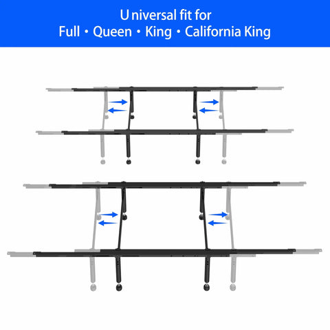 Beefy Adjustable Bed Frame Center Support With Reinforcing Steel Slat Bar Universal Fit For Full Queen King Cal King Mattress Base adjustable width