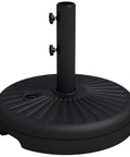 Beefy 82Lb Water Filled Outdoor Umbrella Base Stand For Patio And Garden Heavy Duty Holder with Locking Knobs, Black