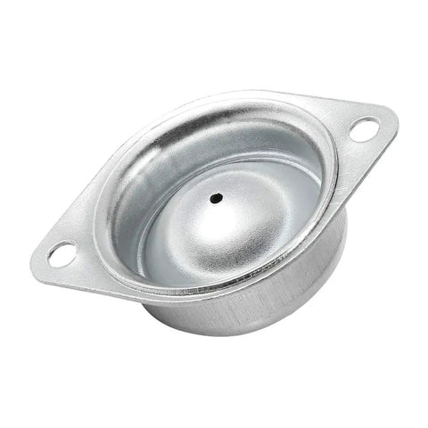 6 Pcs 1 Inch Rolling Ball Transfer Casters With High Load Capacity For Heavy Duty Conveyor Systems And Furniture. Durable Carbon Steel Roller Bearings Featuring Low Noise Design And Smooth Two Hole Flange MountingFor Easy Installation. Round metal roller caster with two mounting holes.