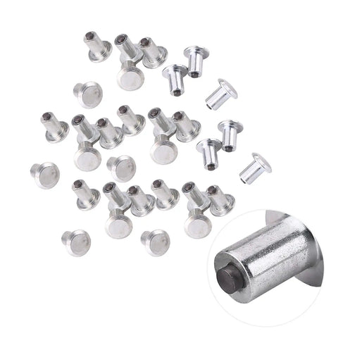 Heavy Duty Tungsten Steel Tire Spike Studs For Trucks Deliver Badass Off Road Traction And Winter Grip With Rock Solid Anti Slip Screws Easy Drill Installation, close-up view of tire spikes.