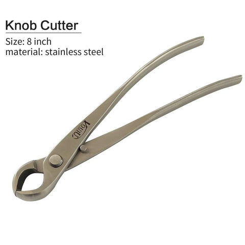 8 inch stainless steel knob cutter from 4 Piece Bonsai Tool Set All In One With 8 Inch Concave Cutter Knob Cutter Trunk Splitter And Bonsai Scissors Built For Precise Pruning And Clean Healing Cuts For Beginners And Pros Pro Grade Gear