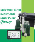Straight Up Heavy Duty Sump Pump Combined With Rock Solid Battery Backup Power System Delivers Auto Diagnostics And Continuous Monitoring Platinum Edition with primary and backup pump.
