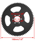 65 Tooth Sprocket And 35 Chain With 140 Links Replacement Kit For Coleman Baja Mini Bikes And Motovox Predator 97cc 100cc