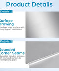 Heavy Duty Stainless Steel Weather Sealed Electrical Box Cover with impact-resistant surface and rounded corner seams.