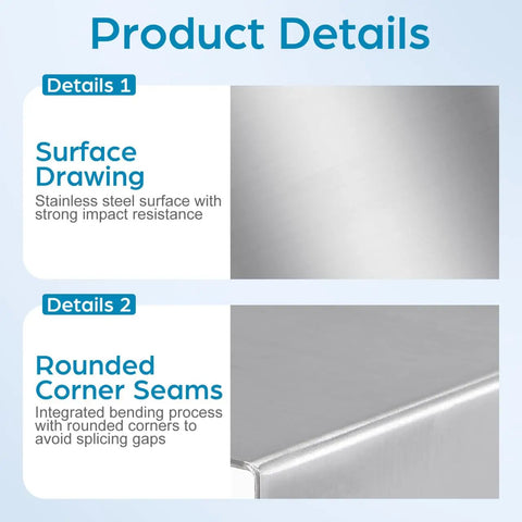 Heavy Duty Stainless Steel Weather Sealed Electrical Box Cover with impact-resistant surface and rounded corner seams.