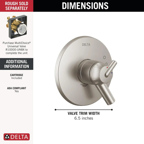 Slick Stainless Shower Handle Trim Kit Featuring Dual Function Controls And Reliable Pressure Balanced Design For Smooth Temperature Flow And A Quick Bathroom Upgrade Today