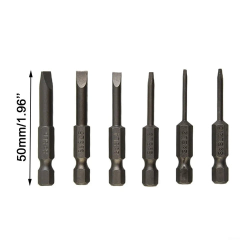 Get Your Hands On These Top Tier Precision Slotted Screwdriver Bits For Power Drills Featuring six alloy steel bits, 50mm, 1/4 hex shank
